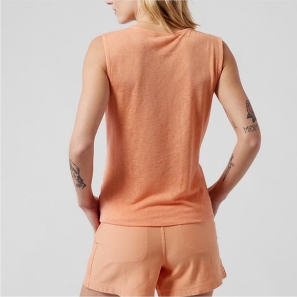 NWT ATHLETA CACTUS PEACH SLEEVELESS BREEZY WRAP TOP TANK SMALL - Picture 2 of 10
